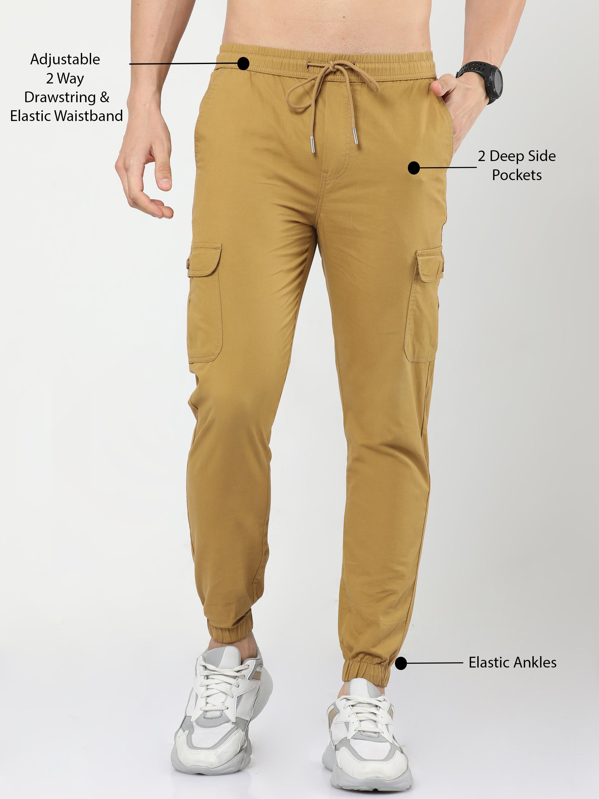 Buy Cool And Comfortable Irish Coffee Cotton Joggers Mens