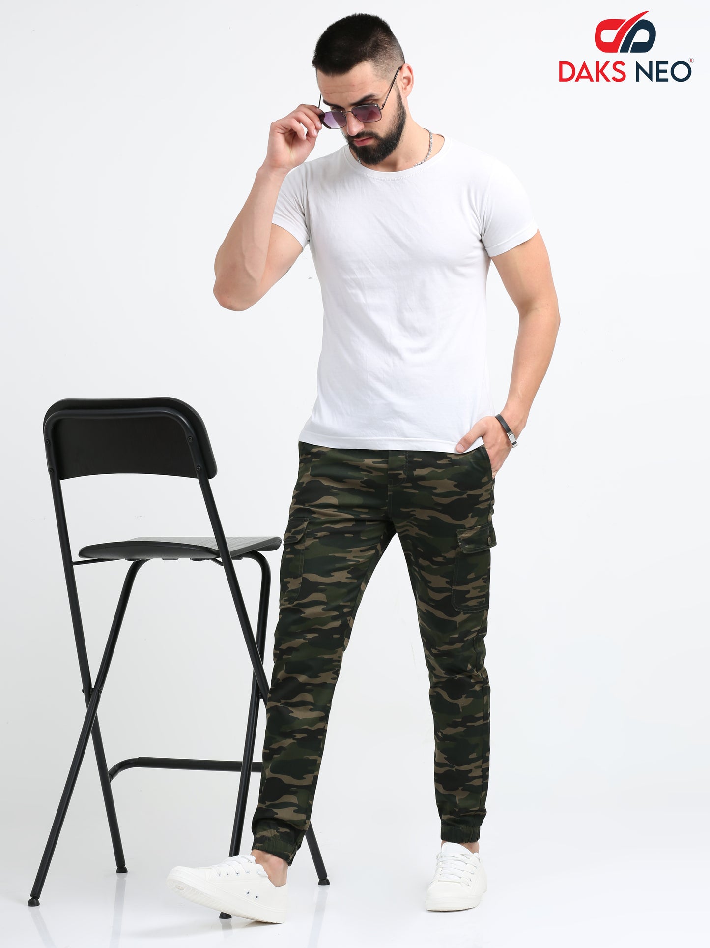 Black Camouflage Joggers