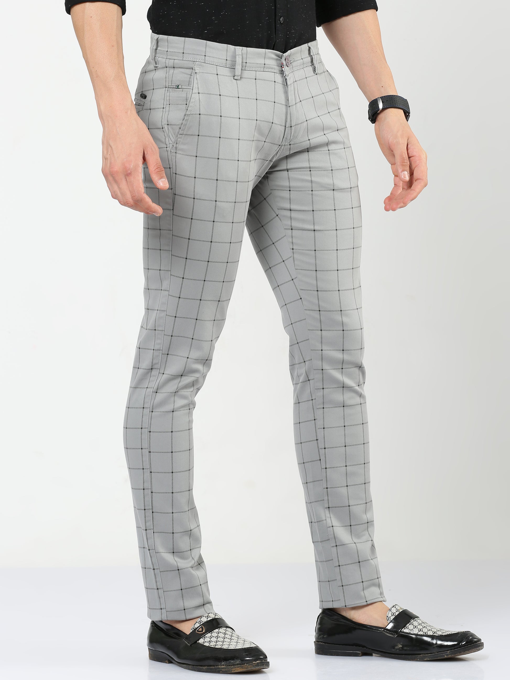 French Grey Cotton Trouser