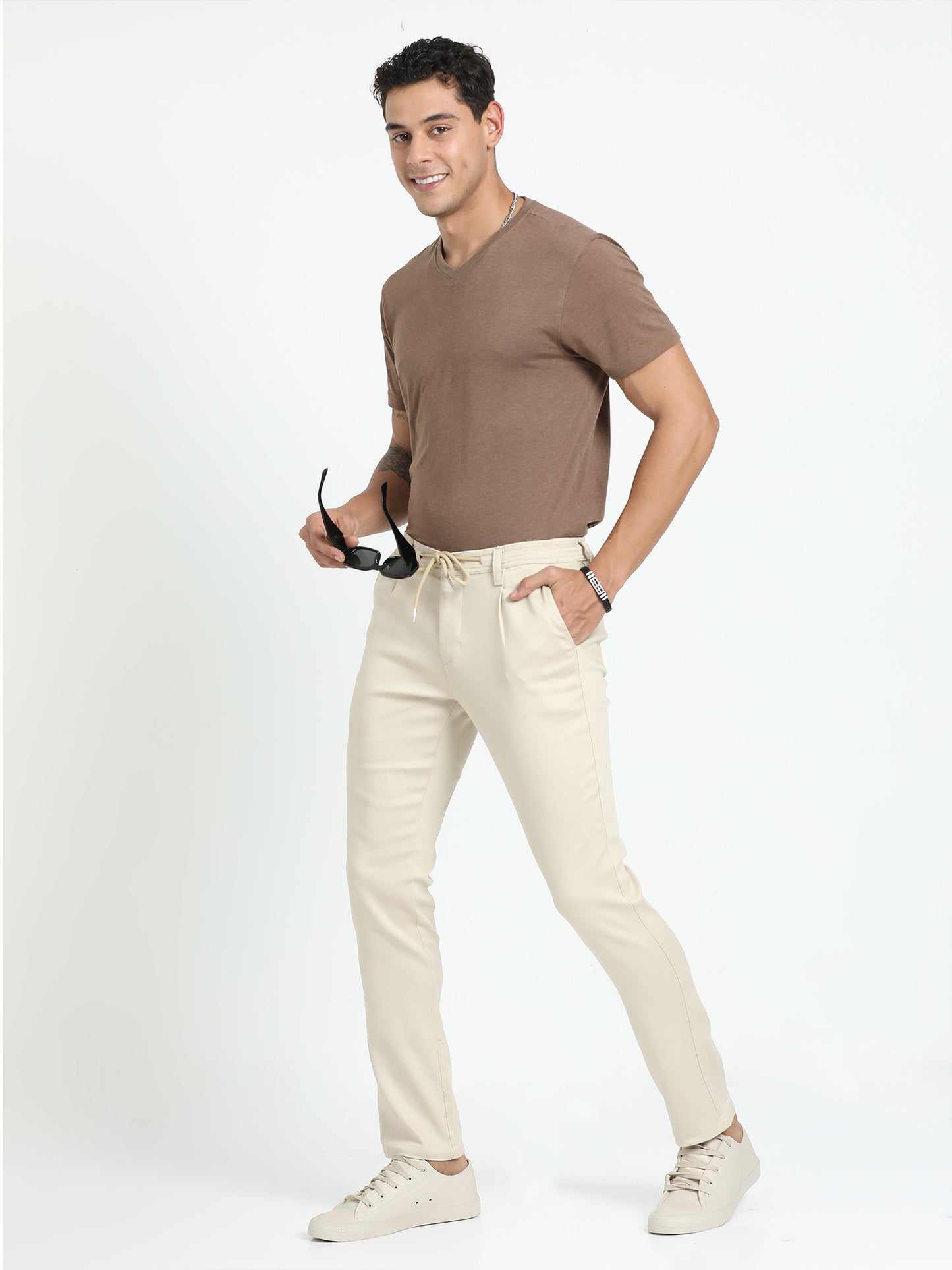 Almond Beige Lounge Pant for Men 