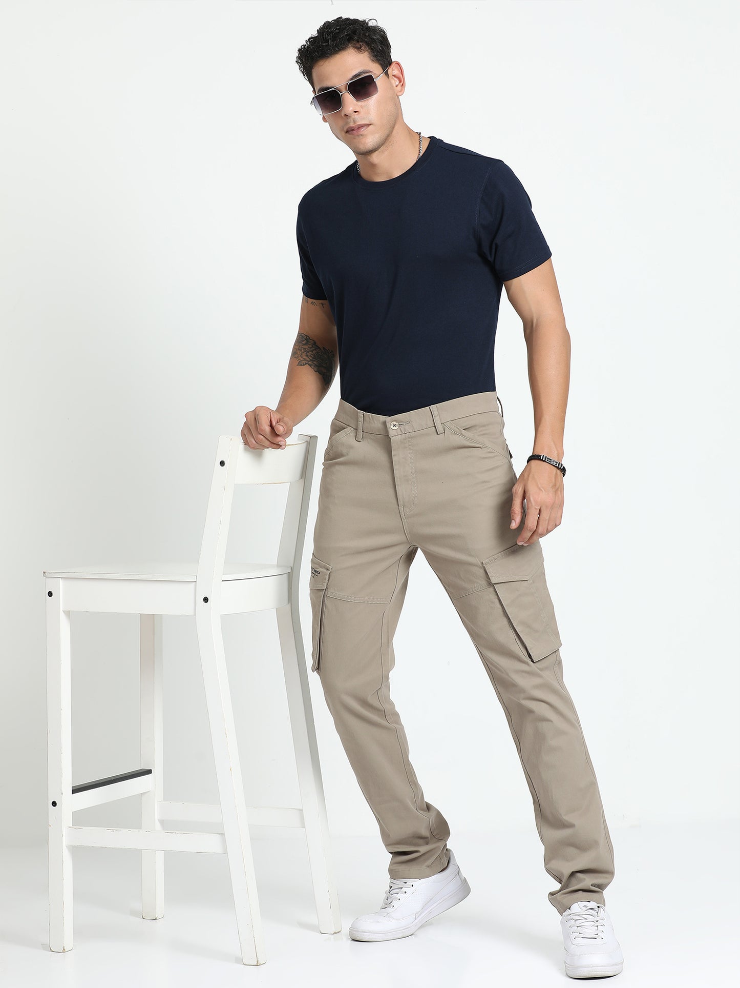 Pale Brown Cargo Pant for Men 