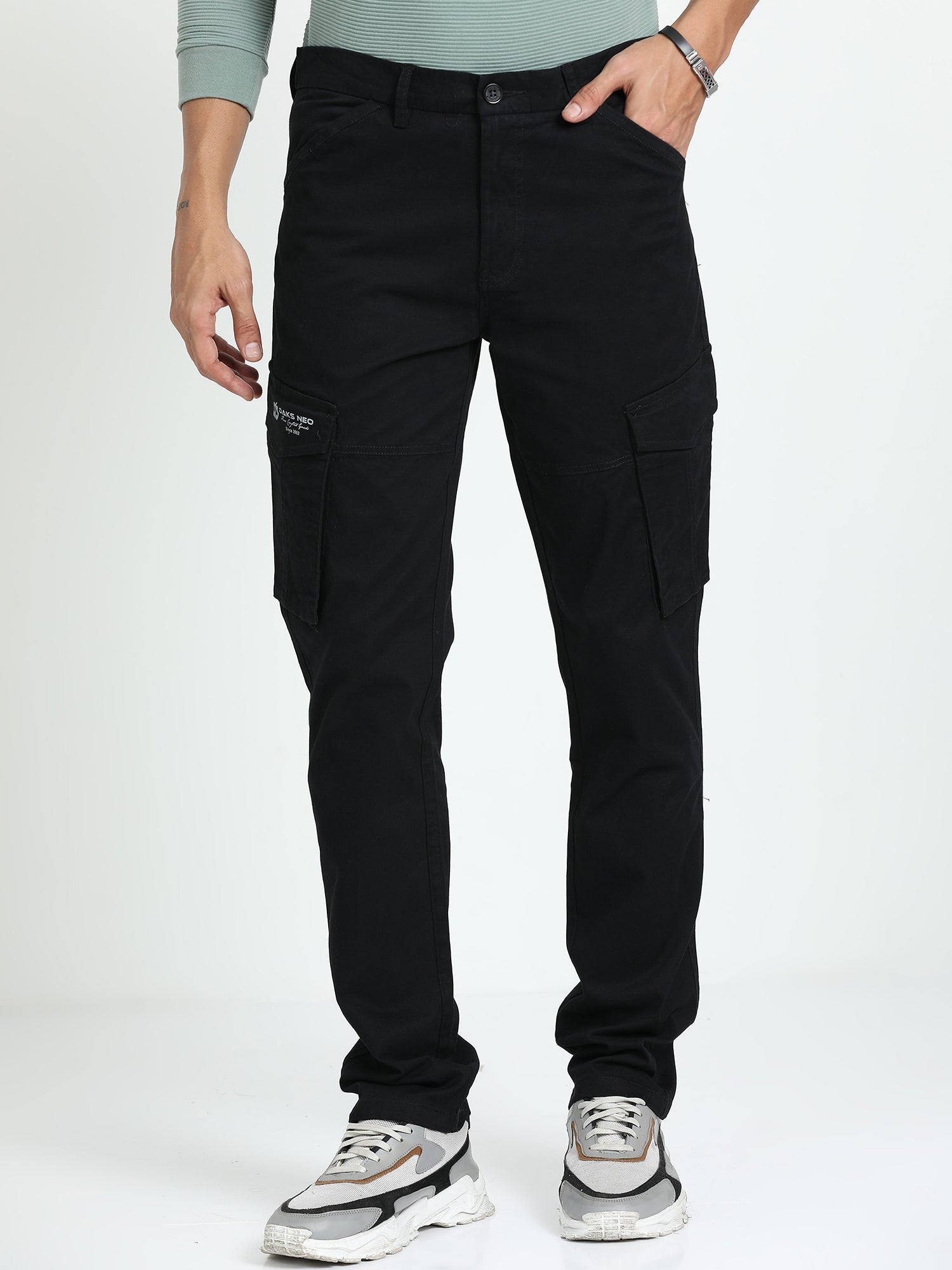Buy Latest Stretch Grey Cargo Pants for Men Online in India