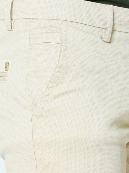 Pale Silver Cotton Trouser