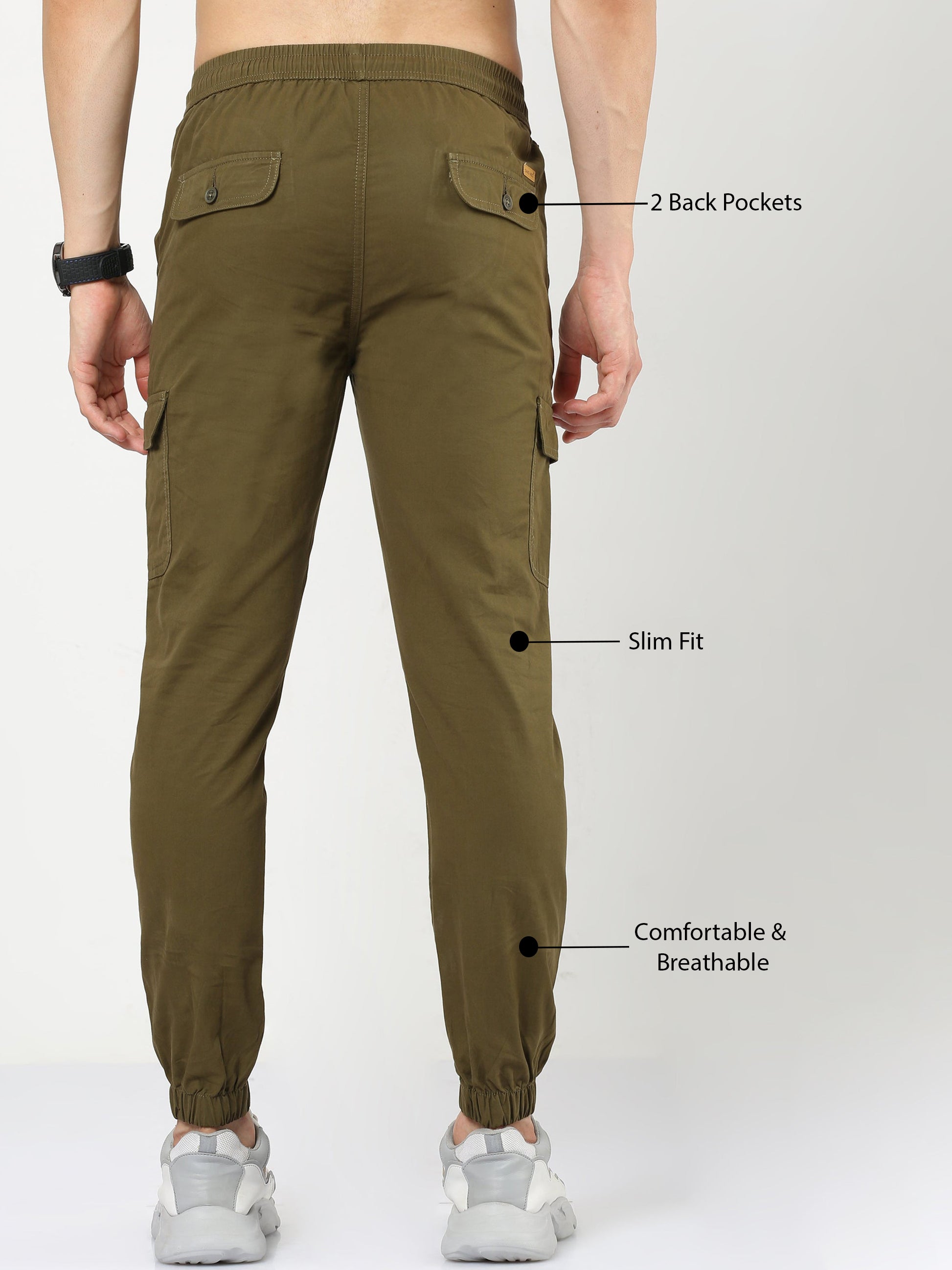 Buy Women Olive Regular Fit Solid Casual Jogger Pants Online