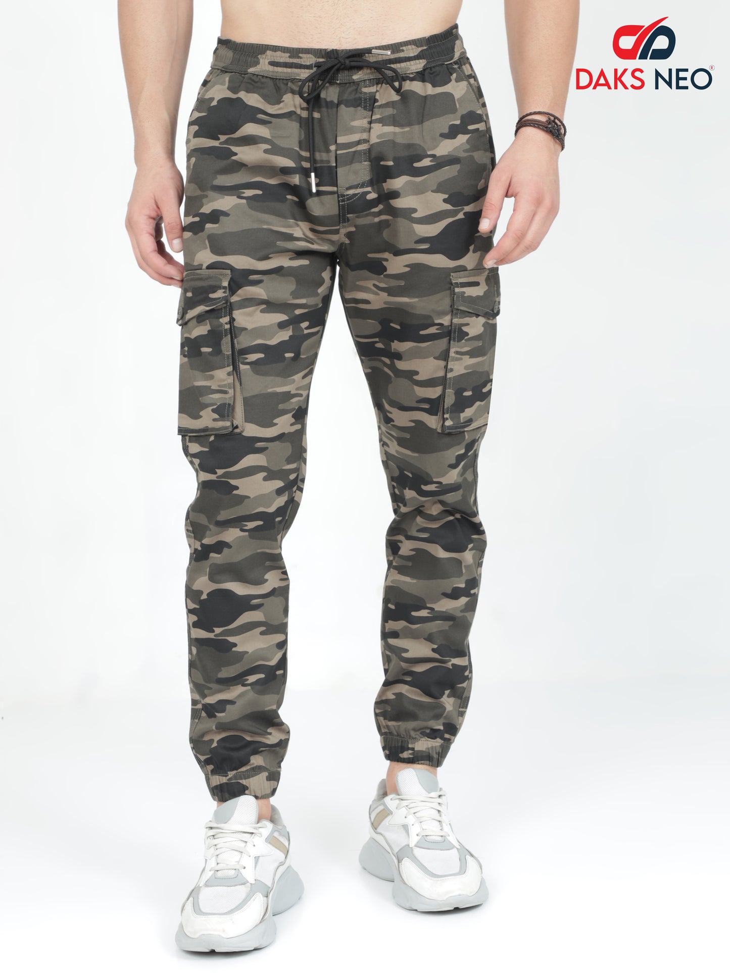 Men Camouflage Printed & Soldier Sprint Joggers