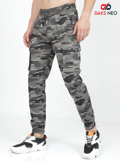 Tapered Fit Cotton Cargo Joggers