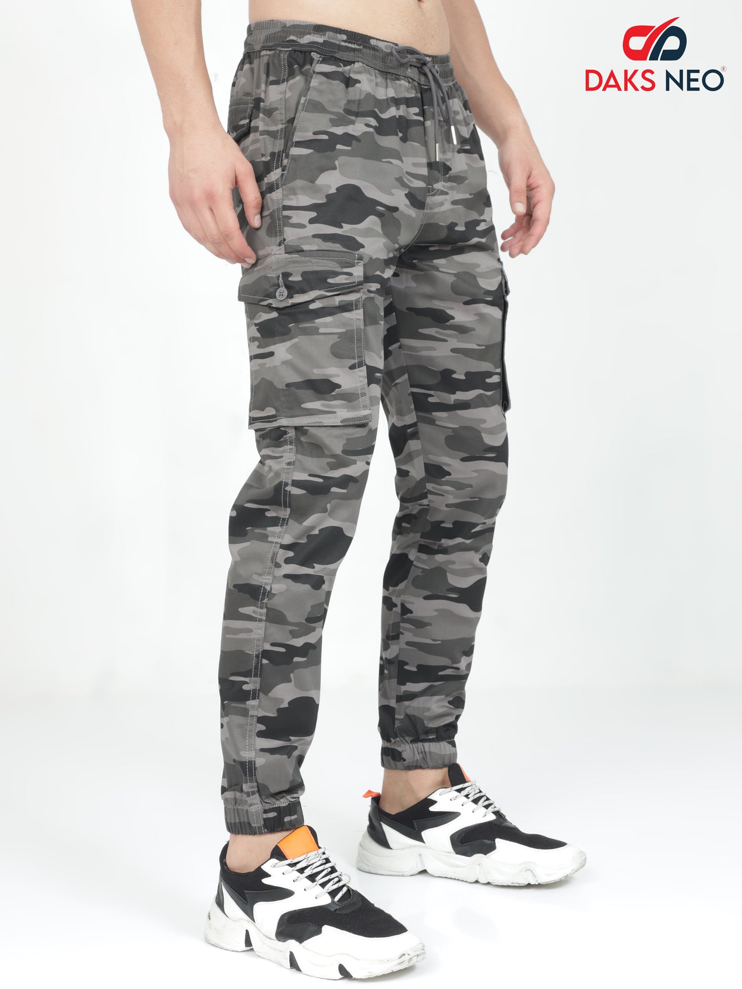Tapered Fit Cotton Cargo Joggers