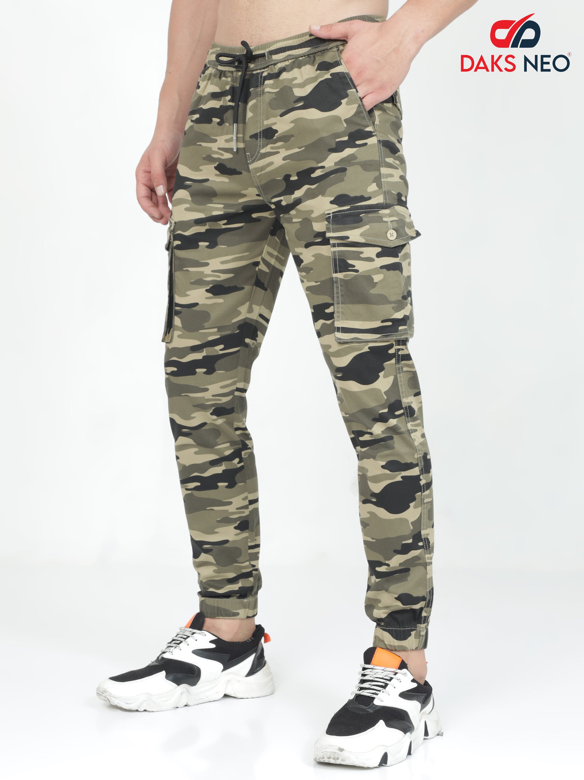 Camo Command & Men Camouflage Printed Joggers