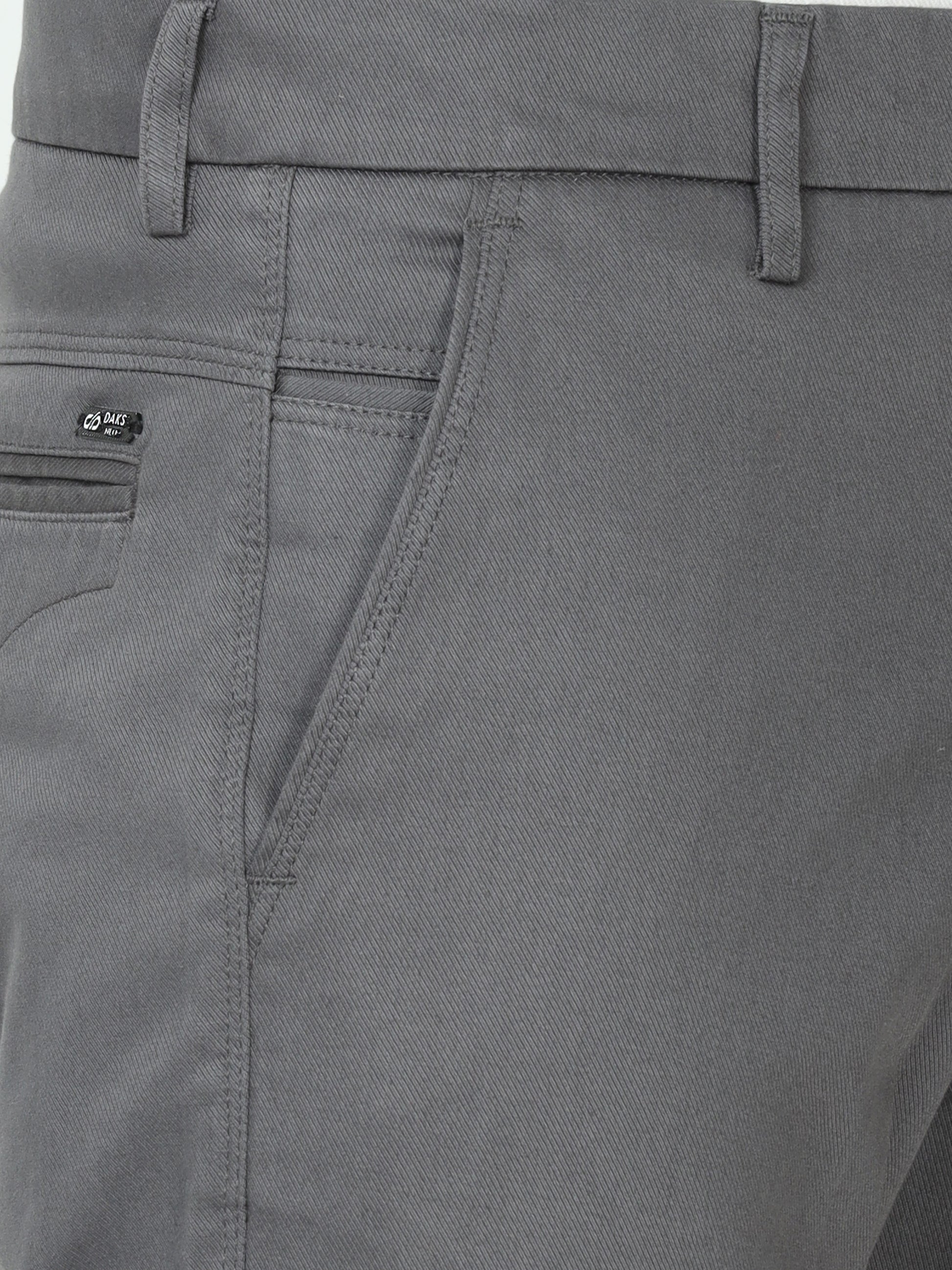 Grey Solid Trouser