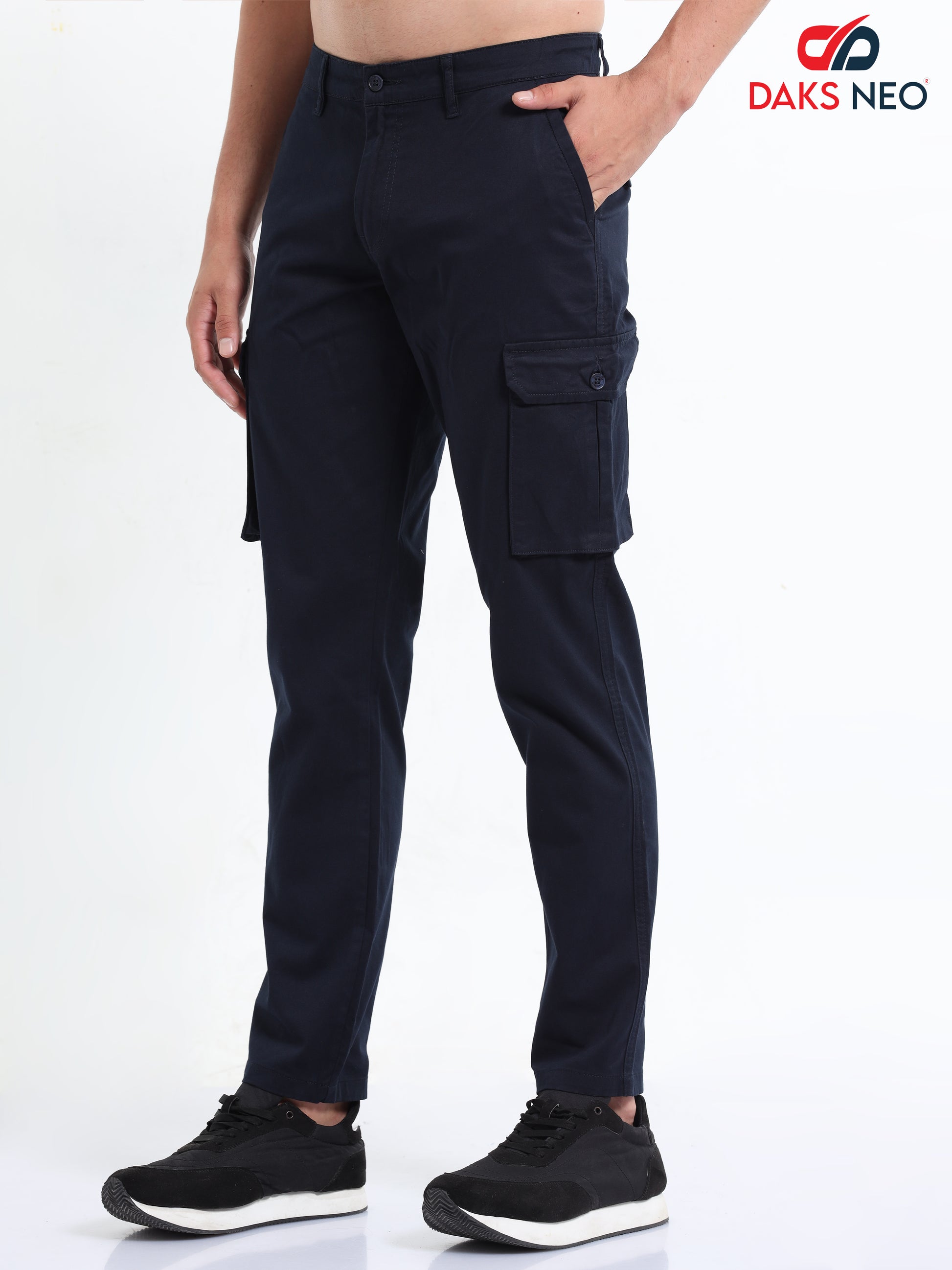 Shop Trendy navy blue cargo pants mens at great price – DAKS NEO CLOTHING  CO.INDIA