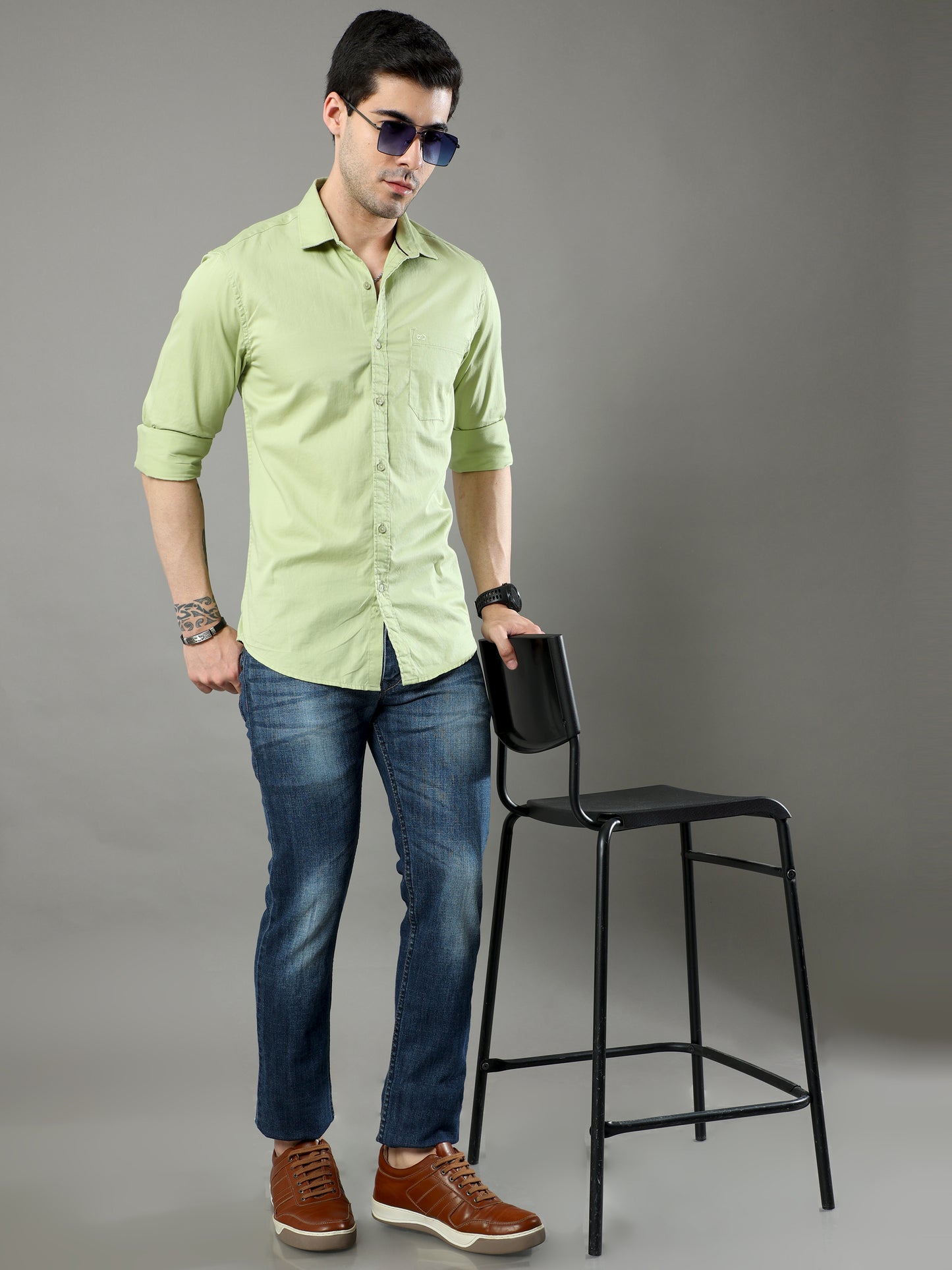 Pixie Green Solid Shirt