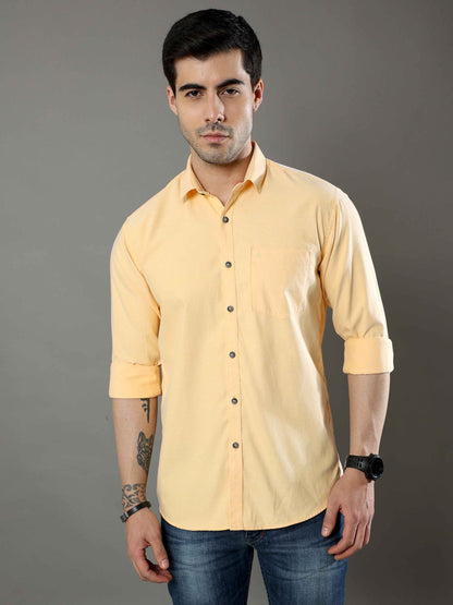 Light Apricot Plain Shirt