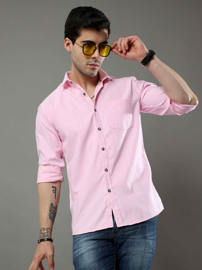 Oyster Pink Plain Shirt