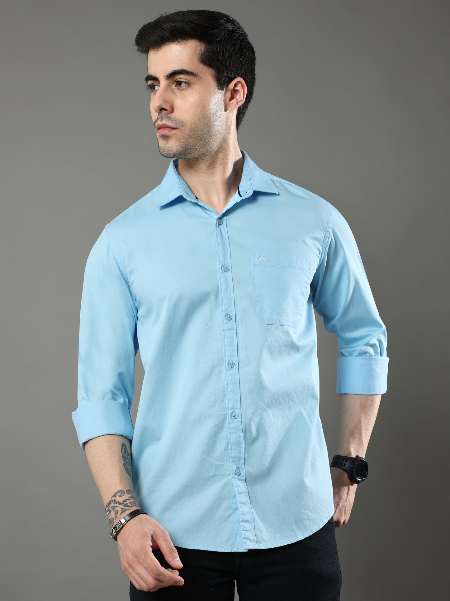 Pale Aqua Solid Shirt