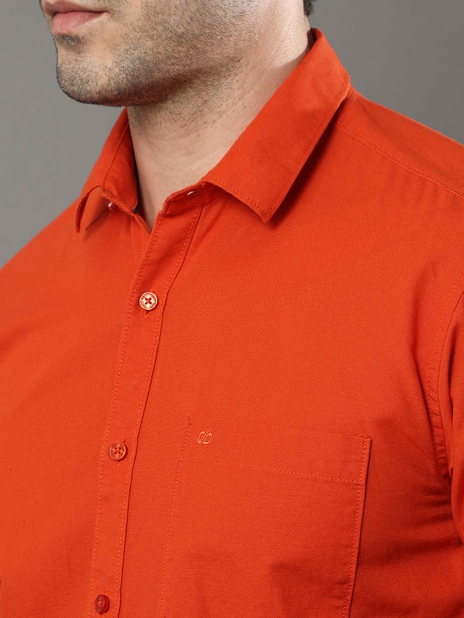 Rusty Red Plain Shirt