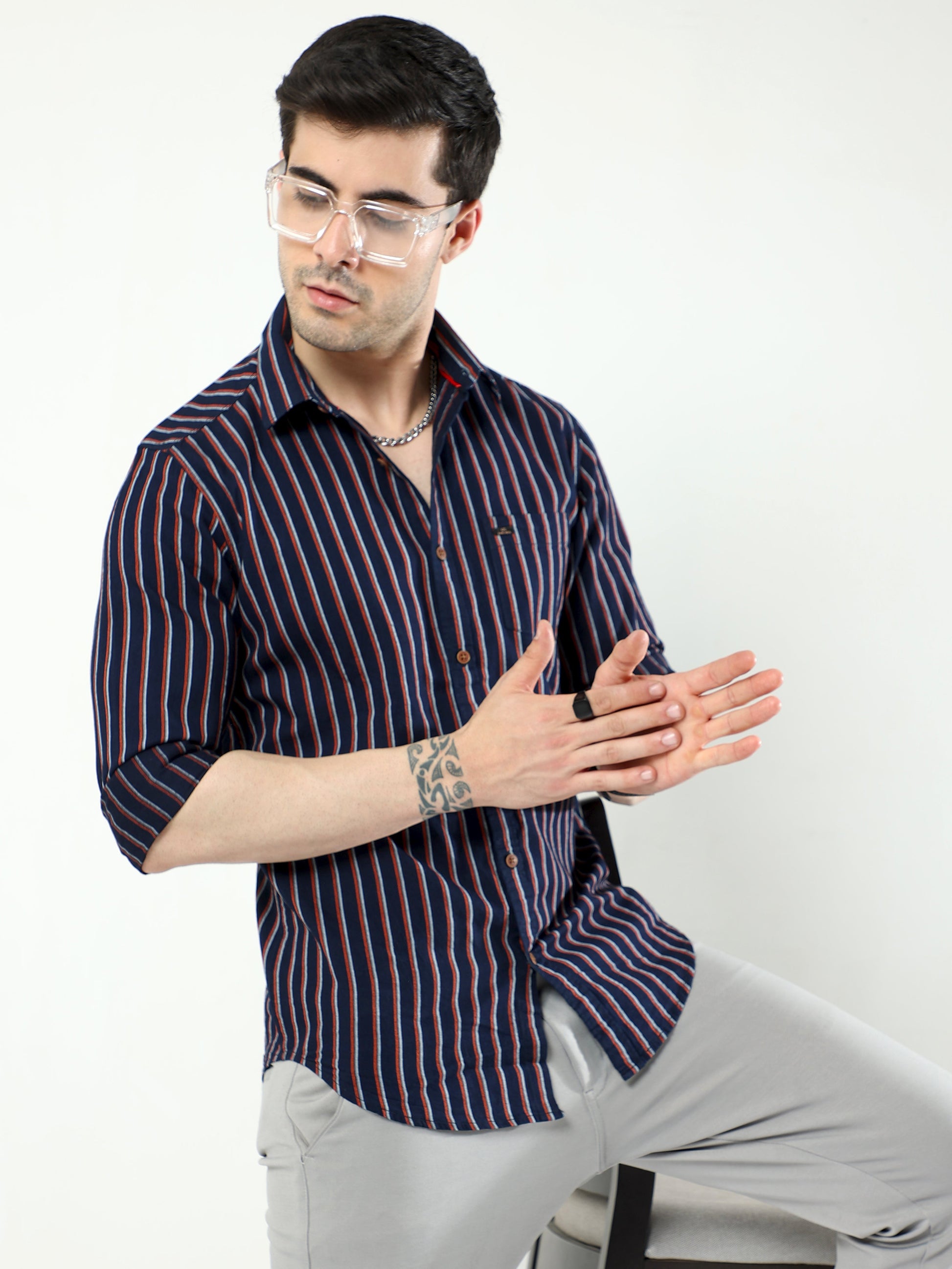 Vertical Striped Shirt for men at online – DAKS NEO CLOTHING CO.INDIA