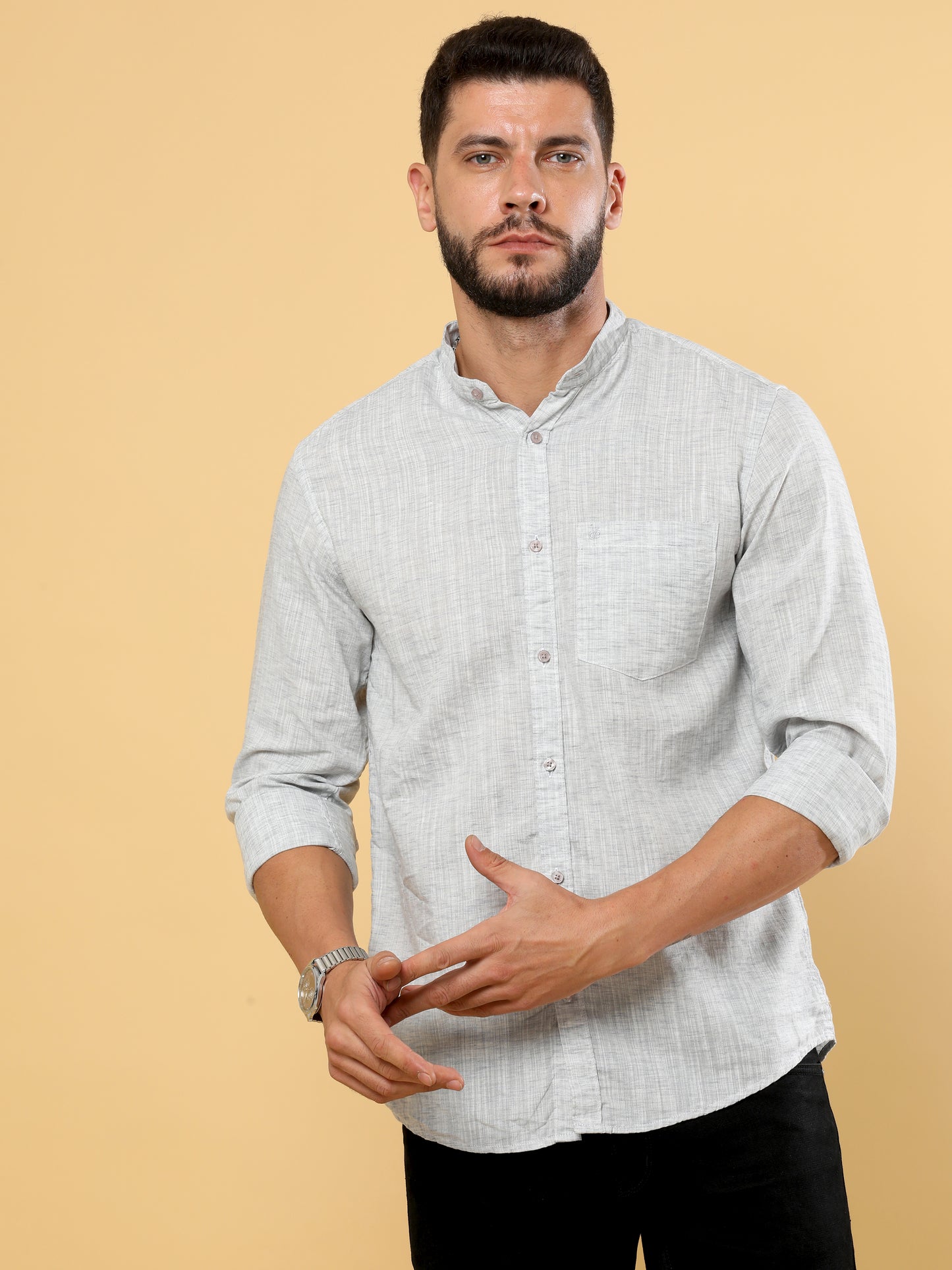 Quill Grey Solid Shirt