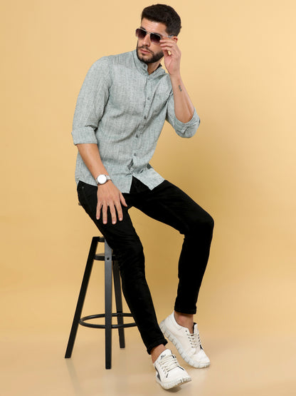 Pastle Grey Solid Shirt